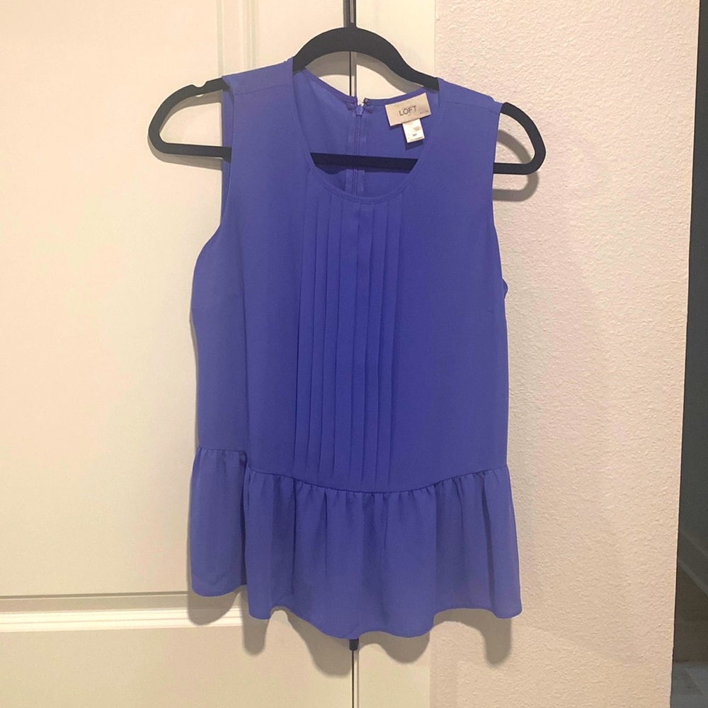 Loft purple peplum tank